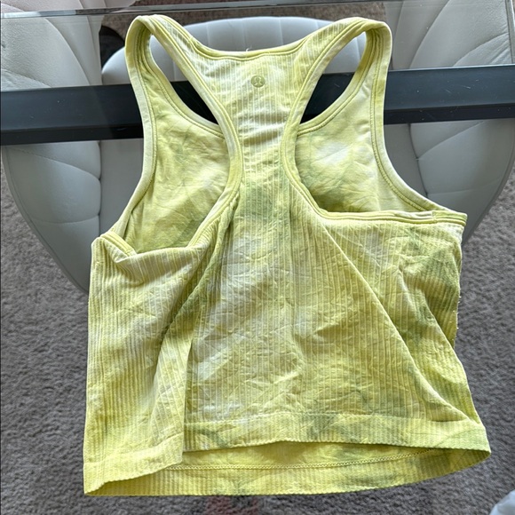 Yellow Ribbed Tank Top - Picture 2 of 3